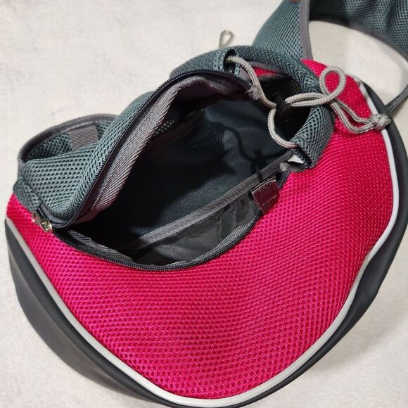 Yudodo Pet Carrier Bag Dog Cat Travel Bag Padded Strap Small Color Pink And Gray - Picture 5 of 13